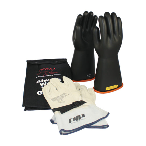 NOVAX CLASS 2 ELECTRICAL GLOVE KIT; INCLUDES RUBBER GLOVES AND LEATHER PROTECTORS