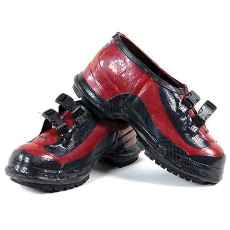 SafetyCo Honeywell Salisbury 51512 Dielectric 2-Buckle Overshoes Red/Black Color, 5", 100% Waterproof, Ozone-Resistant Rubber, Tested to 20,000V Using ASTM F2413-05