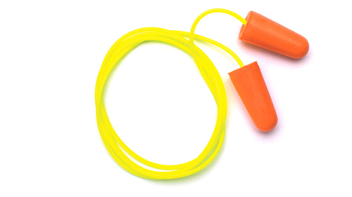 SafetyCo Pyramex DP1001 Disposable Corded Earplugs  Features  NRR 32dB / SNR 36dB CE EN-352-2:2002 Certification Contoured fit disposable polyurethane earplugs. Plug gently expands and self adjusts to all size ear canals. Available in a convenient dispenser box. Corded plugs – 100 per box / 10 boxes per case.