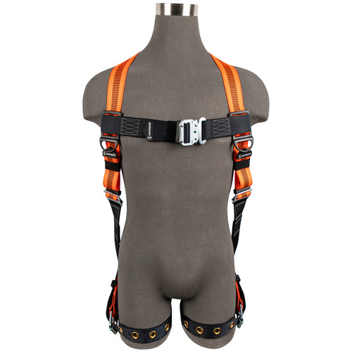 Safewaze FS99185-E-QC - V-Line Full Body Harness: Universal, 1D, QC Chest, TB Legs