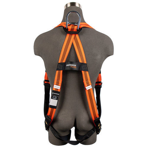Safewaze FS99185-E-QC - V-Line Full Body Harness: Universal, 1D, QC Chest, TB Legs