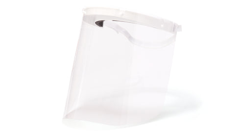 SafetyCo Pyramex FACE SHIELD  S1000 Polycarbonate Medical Shield  Features  Not rated for impact  Adjustable head strap  Protection against splash and splatter Can be worn over prescription eyewear and facemasks  Unit contains 1 headgear + 5 faceshield