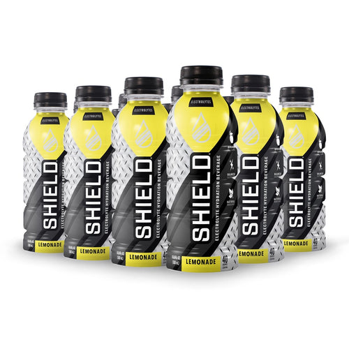 SHIELD ELECTROLYTE HYDRATION BEVERAGE MIX; READY TO DRINK BOTTLES; CASE OF LEMONADE FLAVOR; PRICED PER CASE