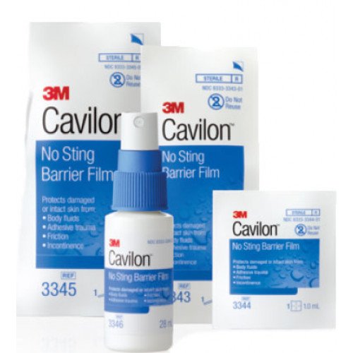 SafetyCo 3M™ Cavilon™ No Sting Barrier FilmClinically-Proven – Supported by more clinical evidence than any other moisture barrier or barrier film, 70+ clinical studies Versatile Solution that Guards Skin From the Outside in- solution for many skin problems including, medical adhesive-related skin injury (MARSI), periwound skin damage, peristomal skin damage, incontinence-associated dermatitis and other moisture and friction skin damage prevention needs